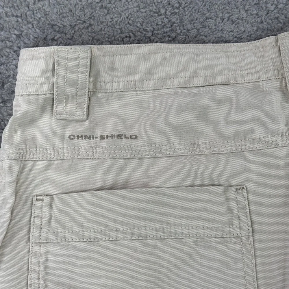 Columbia Mens 36x34 Roc Pants‎ Tan Khaki Cotton Canvas Straight Leg AM8564 FLAW